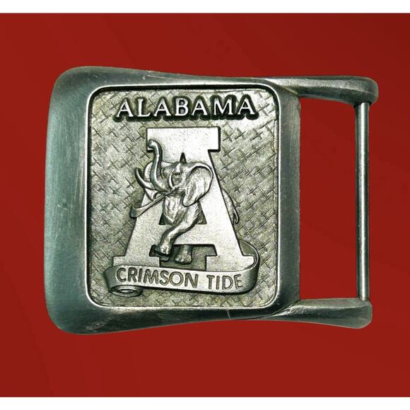 Unbranded Other - Vintage University Alabama Belt Buckle 70s 80s Crimson Tide 3D Raised Design